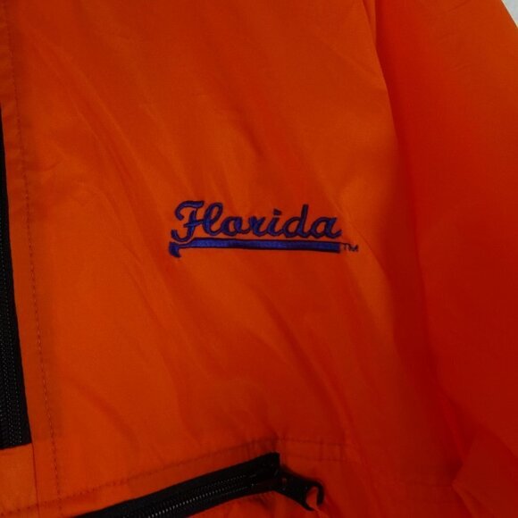 Florida Windbreaker Rain Jacket Men's XL Orange Packable 1/4 Zip Embroidered - Picture 3 of 10
